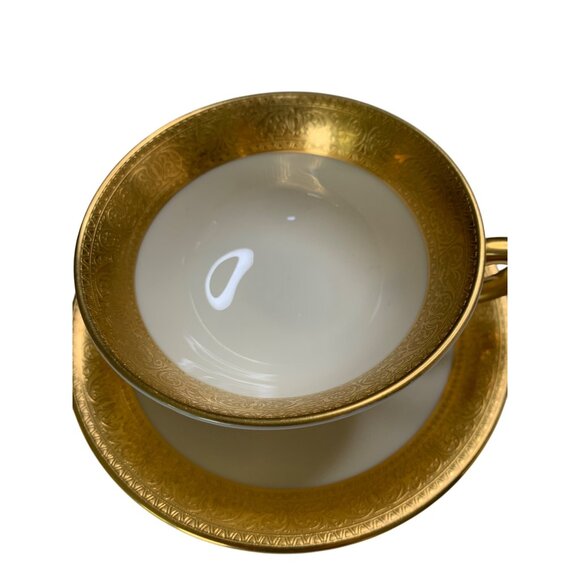 2 pc Gold Footed Tea Cup & Saucer Set 8677 Westchester Lenox M-139 MULTIPLE - Picture 10 of 14